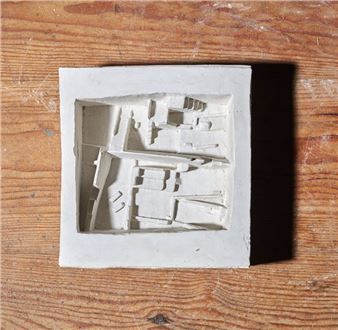 Gilbert WEIL Ruins Square sculpture in plaster - Gilbert Weil