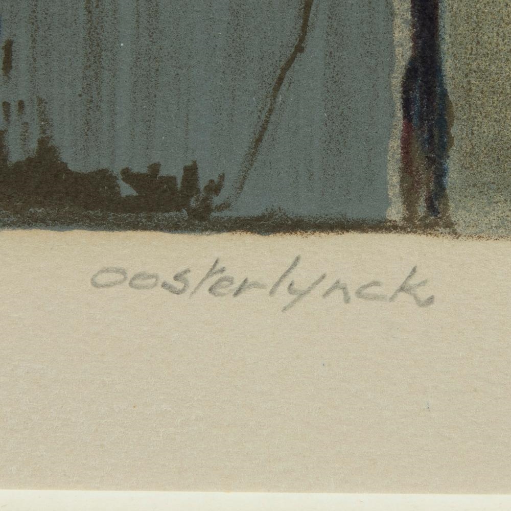 Artwork by Jean Oosterlynck, color lithograph Untitled, Made of color lithograph