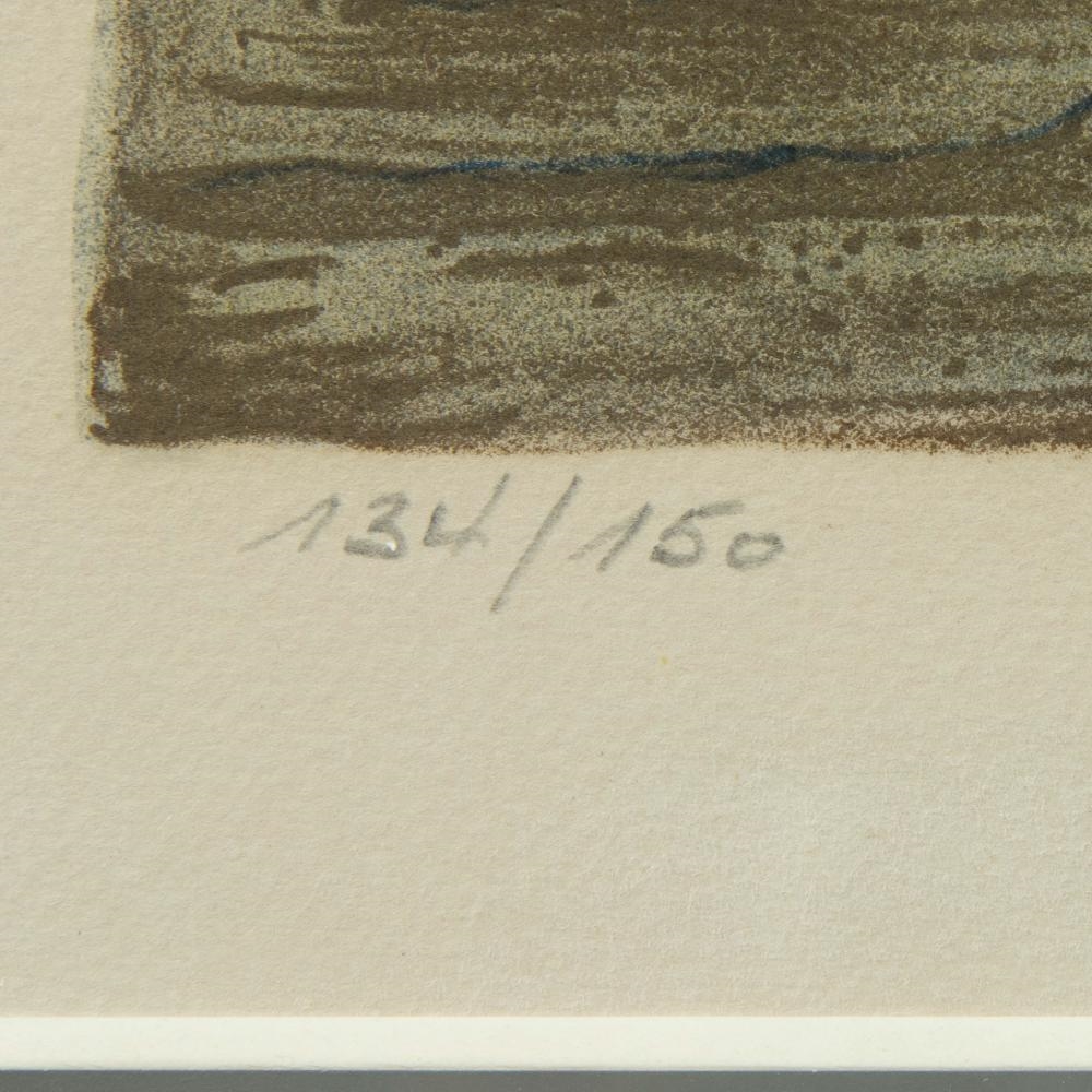 Artwork by Jean Oosterlynck, color lithograph Untitled, Made of color lithograph