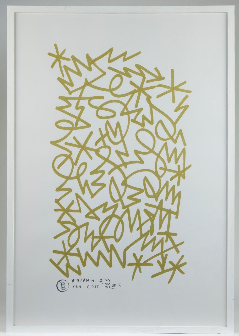 Artwork by Benjamin van Oost, acrylic on paper Untitled, Made of acrylic on paper