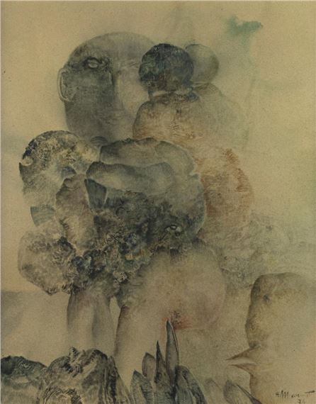 oil on canvas Untitled by Frans Minnaert, gedateerd '76