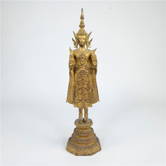 Standing Buddha In Double Abhaya Mudra by Thai School, 19th Century, 19th century