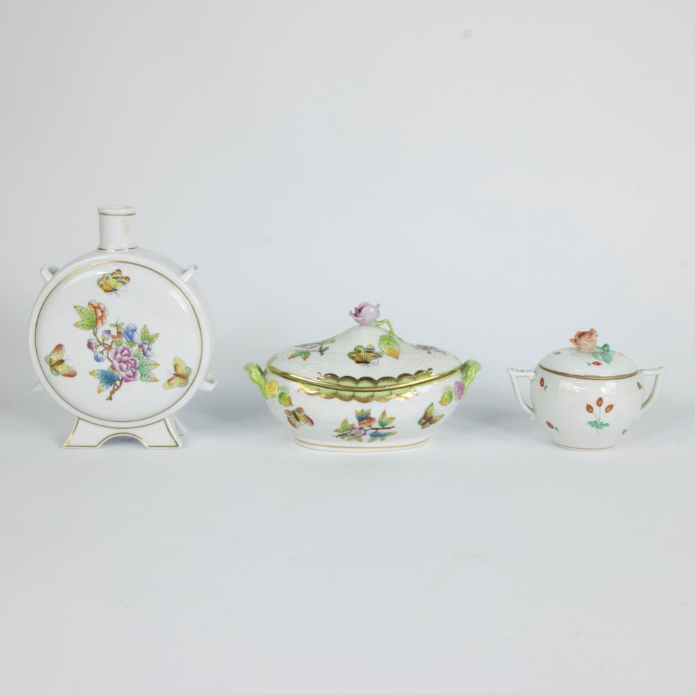 Herend Porcelain Factory | Collection of Herend porcelain with floral ...