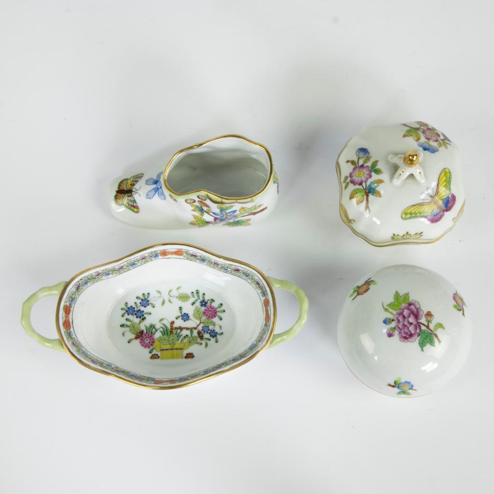 Herend Porcelain Factory | Collection of Herend porcelain with floral ...