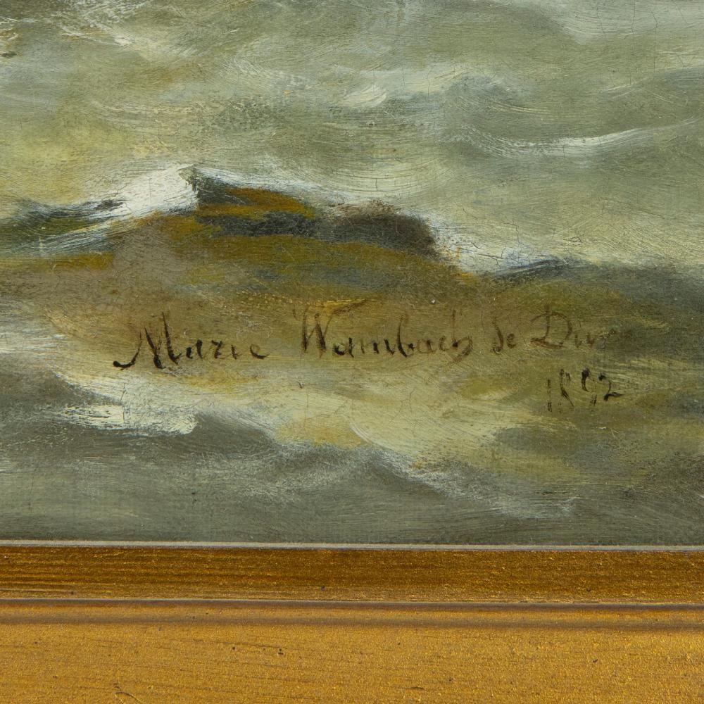 Artwork by Marie Wambach de Duve, oil on canvas Marine, Made of oil on canvas