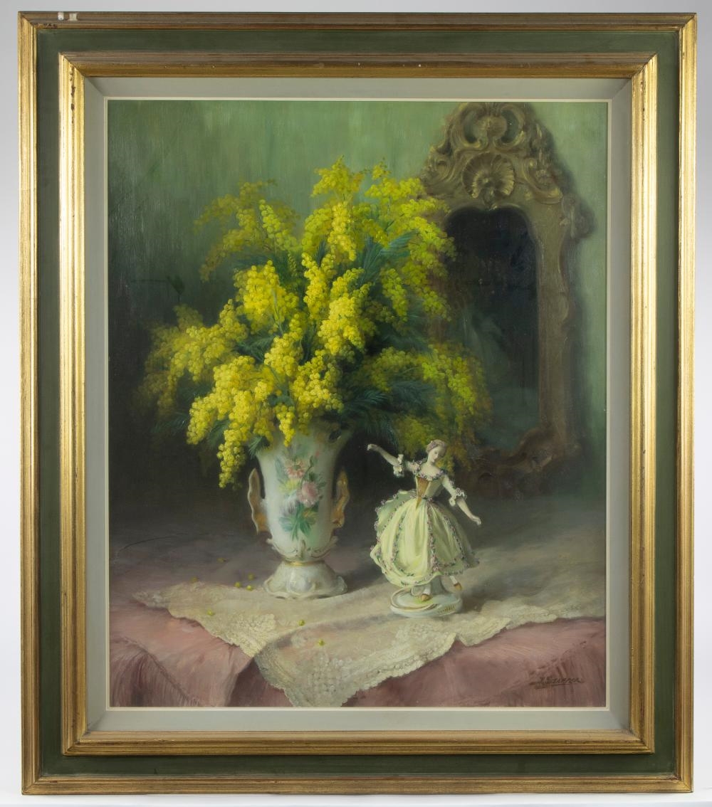 Artwork by Julien Stappers, oil on canvas Still life with flowers, Made of oil on canvas