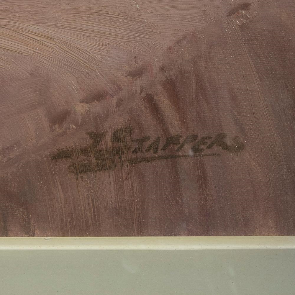 Artwork by Julien Stappers, oil on canvas Still life with flowers, Made of oil on canvas