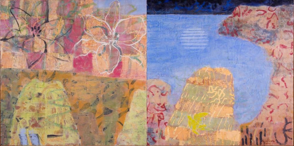 Artwork by Jef Gunn, Cantilena, Dansa,, Made of mixed media on panel