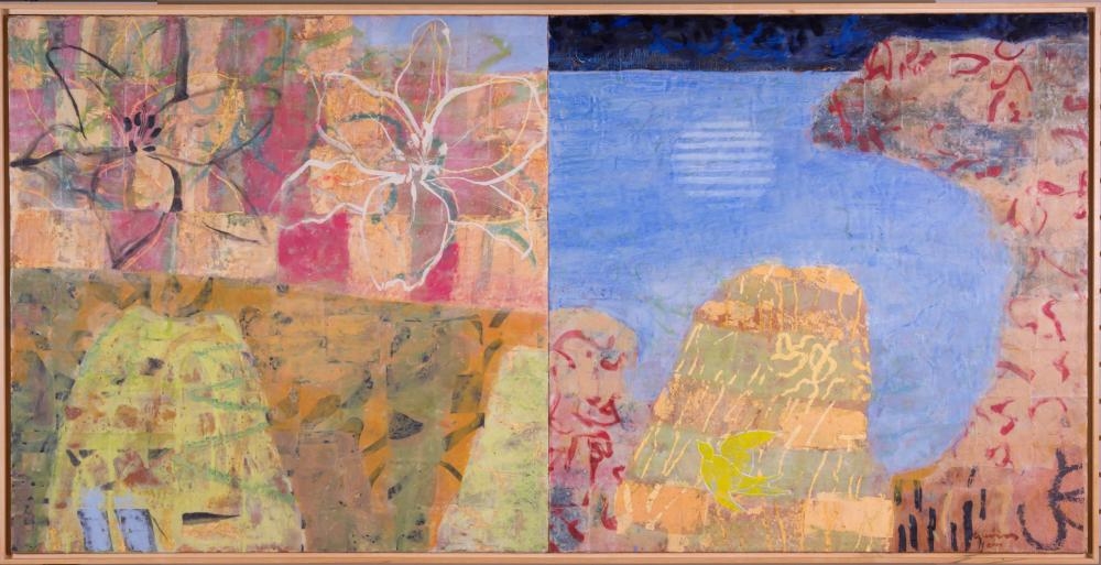 Artwork by Jef Gunn, Cantilena, Dansa,, Made of mixed media on panel