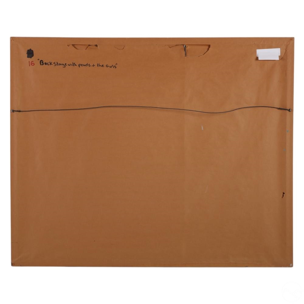 Artwork by Natalie Marino D'Alessio, Backstage with Pearls & the Girls, Made of pastel on paper