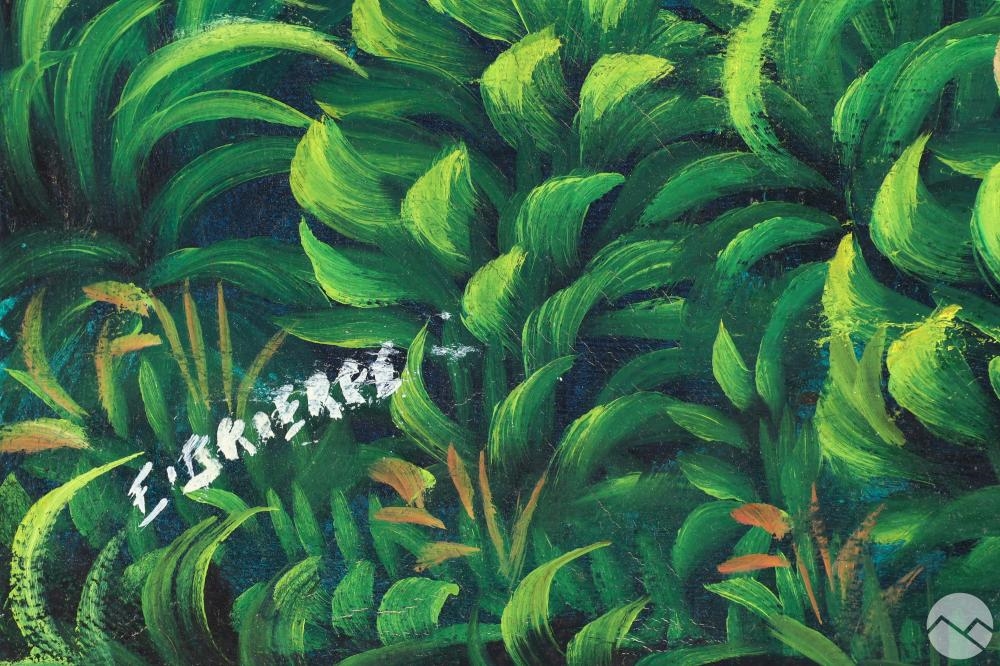 Artwork by Edgar Brierre, Edgar Brierre b1933 Haitian Voodoo Dancer Painting, Made of painting on canvas