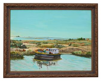 "The Calcutt Docked at the Bank - David J. Sisolak