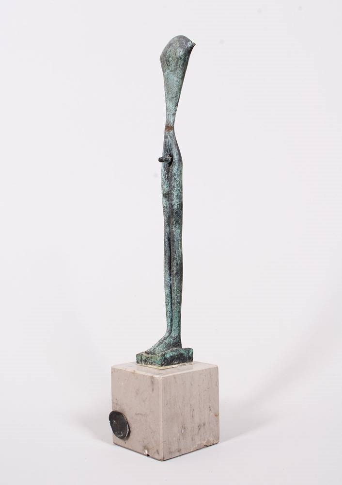 Artwork by László Taubert, László Taubert (geb. 1966, Budapest, Made of Bronze, green patina