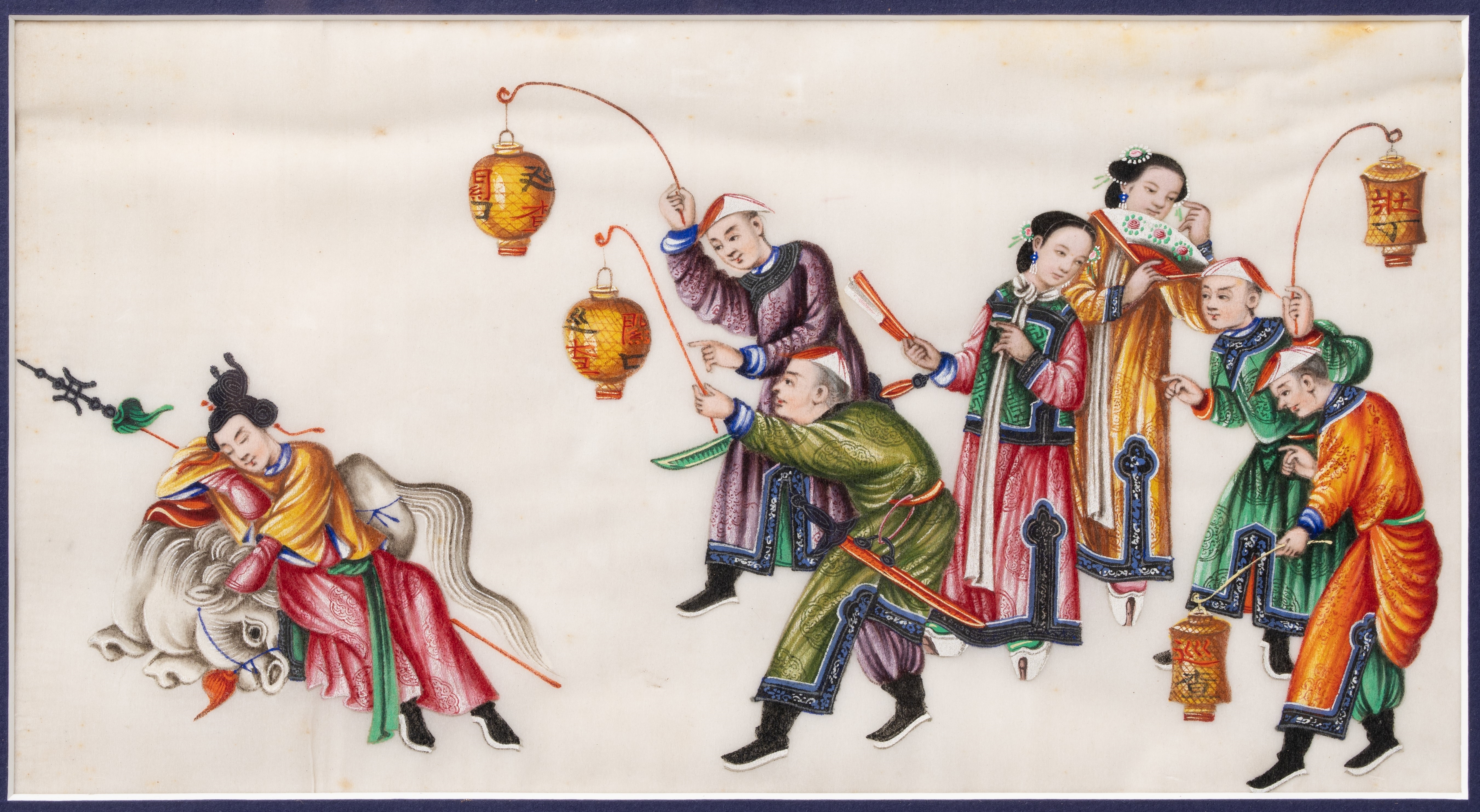 Chinese School, 19th Century | SIX CHINESE PITH PAPER PAINTINGS OF ...