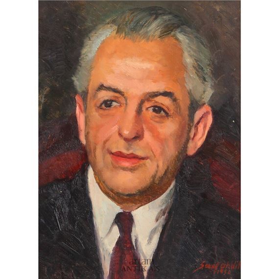 Portre by Şeref Akdik, 1950