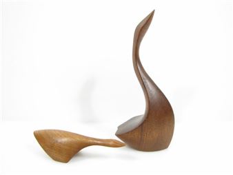 SGND ALAN MIDDLETON MINIMALIST WOOD GOOSE FIGURES - Alan Middleton