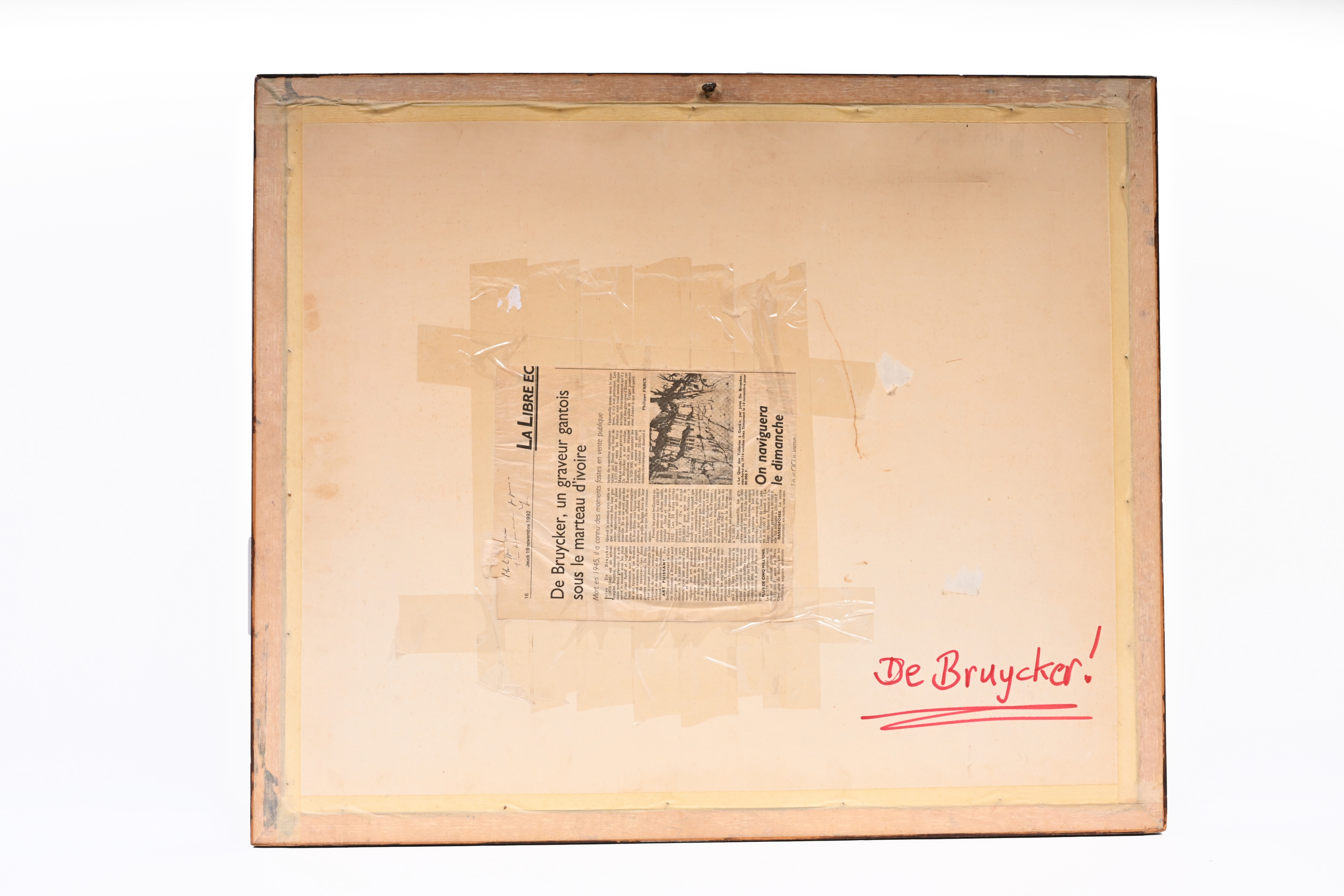 Artwork by Jules de Bruycker, Le Vieux marché devant l'Eglise St-Jacques Gand, Made of etching