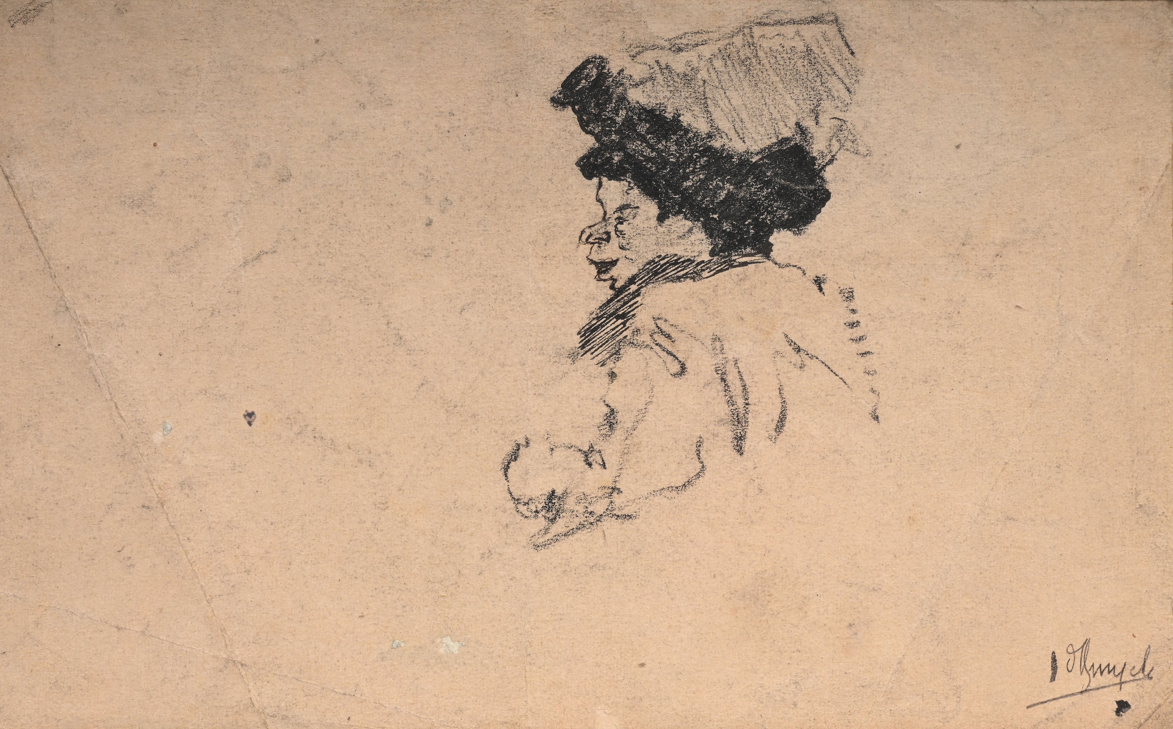 Artwork by Jules de Bruycker, On the terrace, Made of drawing, mixed media on paper