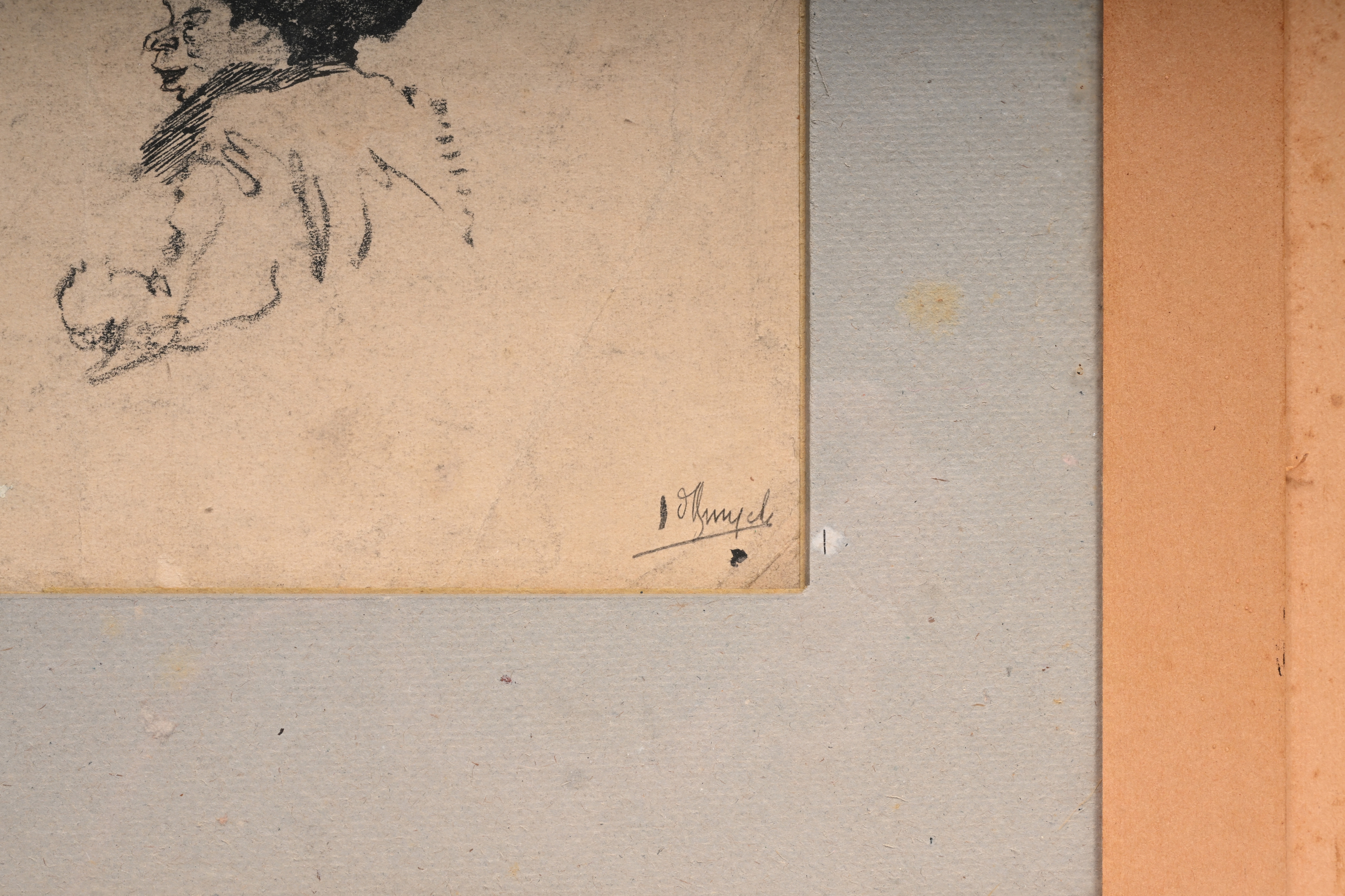 Artwork by Jules de Bruycker, On the terrace, Made of drawing, mixed media on paper