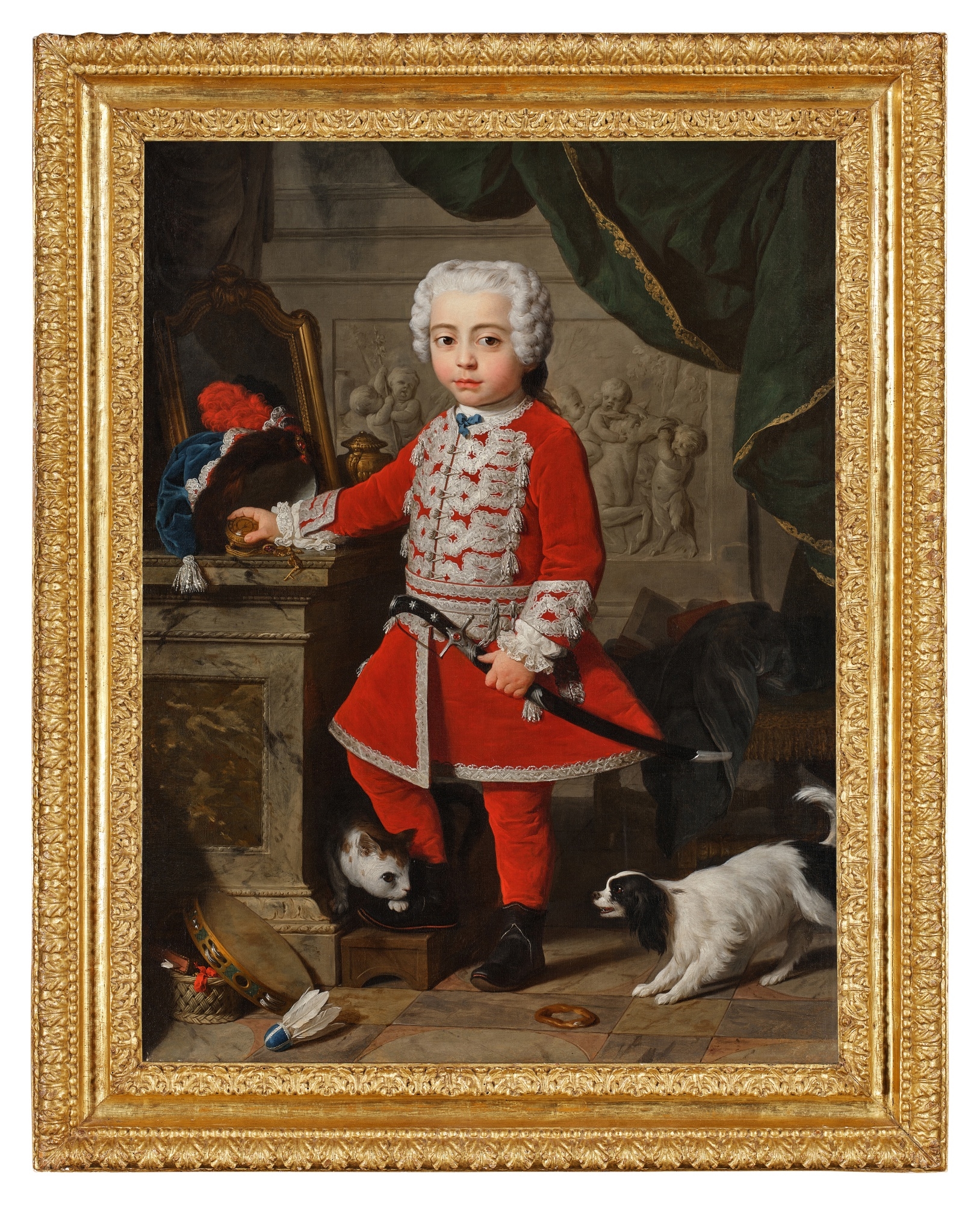 Artwork by Pierre Subleyras, Portrait of Filippo Bernualdo Orsini in Hungarian Dress, Made of oil on canvas canvas