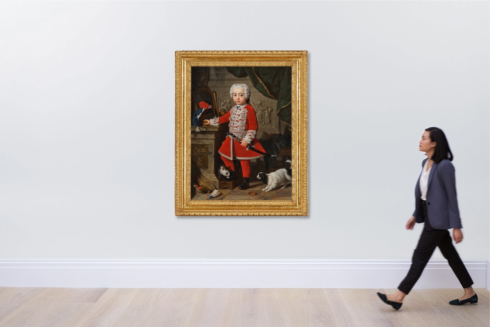 Artwork by Pierre Subleyras, Portrait of Filippo Bernualdo Orsini in Hungarian Dress, Made of oil on canvas canvas