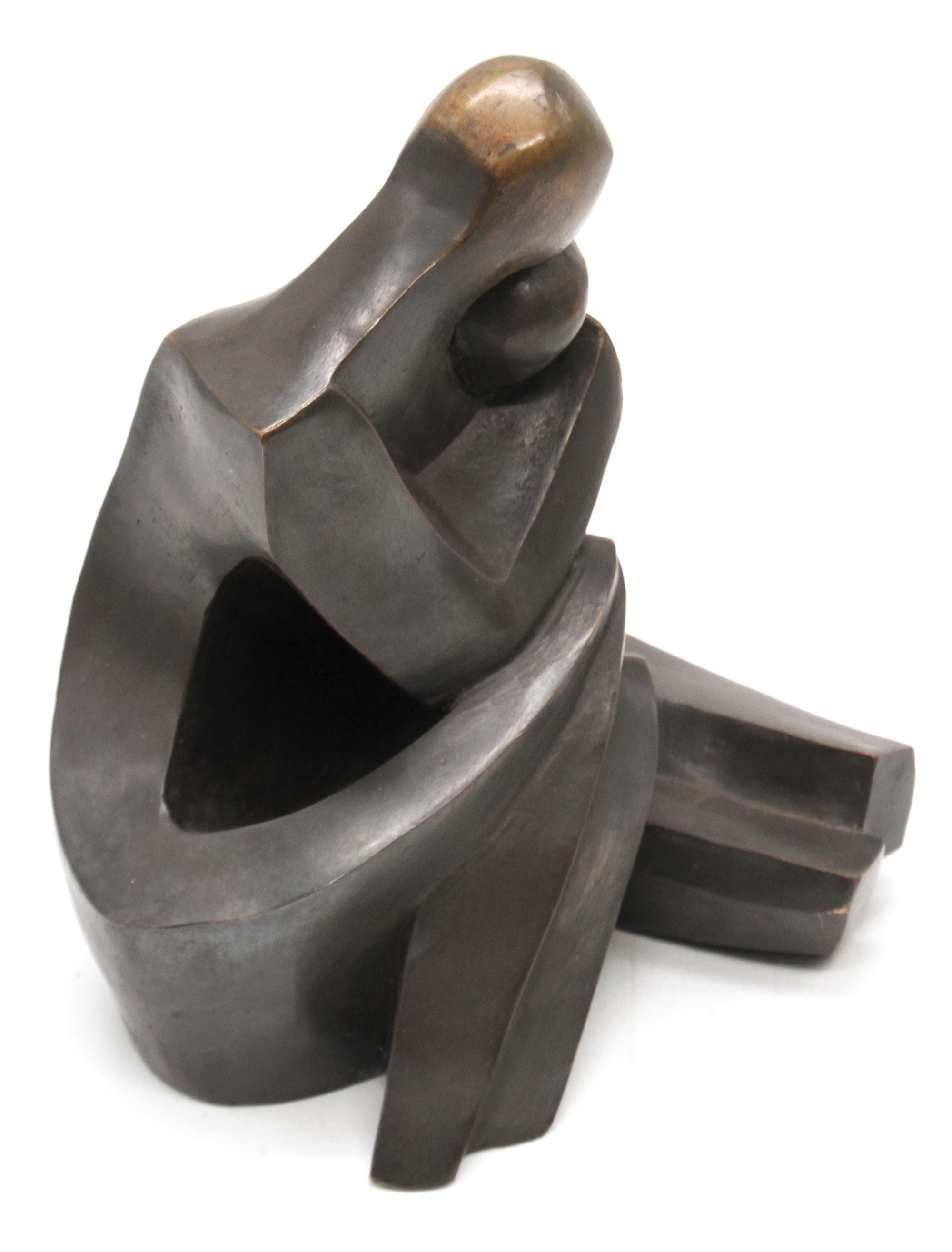 Artwork by D. Simon, EMBRACING COUPLE, Made of patinated bronze