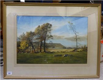 Firle Beacon from Berwick circa 1989 - Joan Morgan