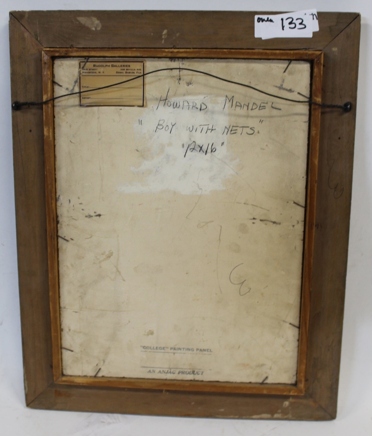 Artwork by Howard Mandel, Boy with nets, Made of Oil on board