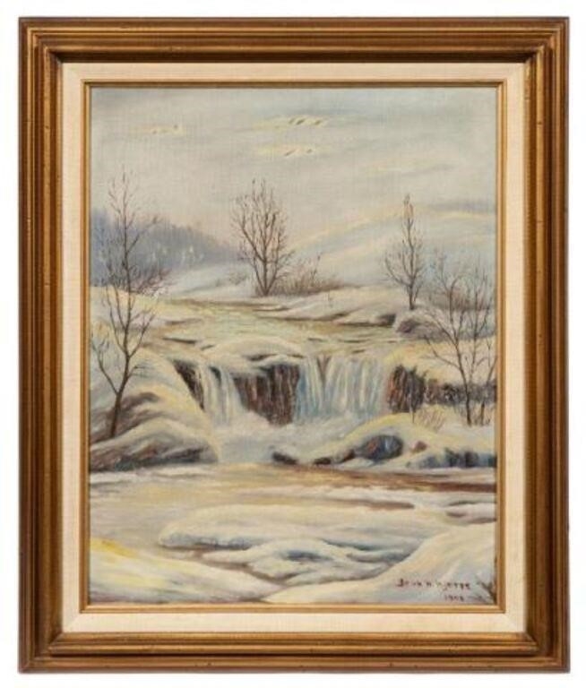 John R. Hjerre | 1940's Winter Landscape, John R. Hjerre (1940) | MutualArt