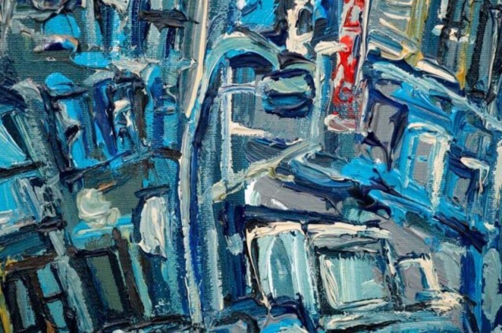 Artwork by Alan Streets, University Place, Abstract Cityscape, Alan Streets, Made of Acrylic on canvas