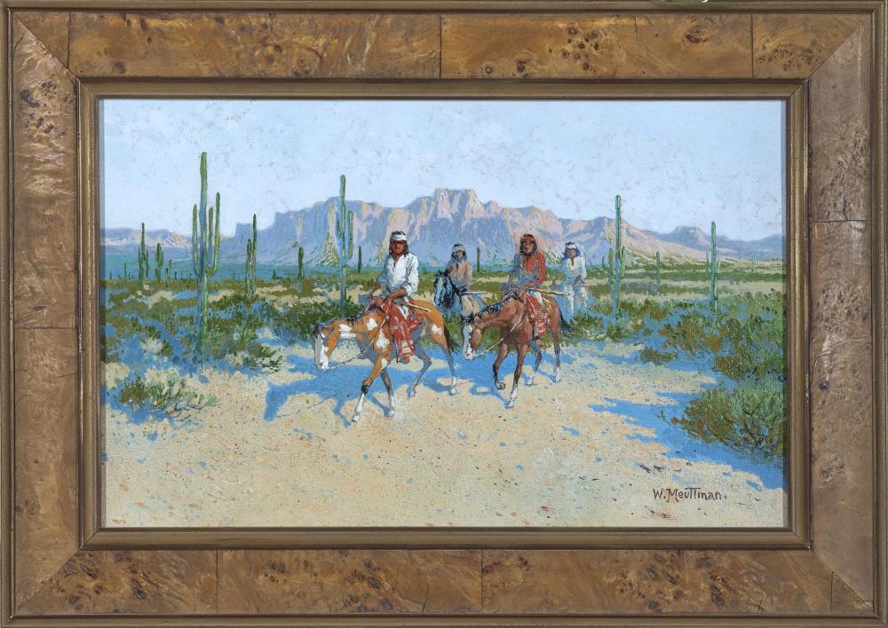 Artwork by William Meuttman, Superstition Mountain, Arizona, Made of oil on canvas