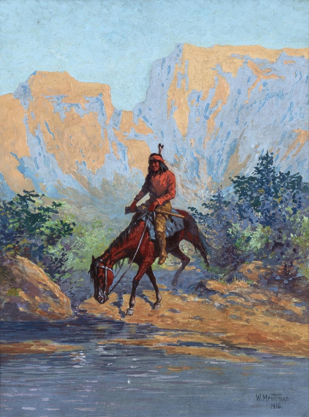 Artwork by William Meuttman, The Singing Water (Arizona), 1916, Made of oil on canvas