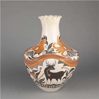 Pictorial Polychrome Vase - Goldie Hayah