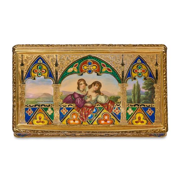 Gothic | A gold and enamel snuff box, probably Geneva, mid-nineteenth ...