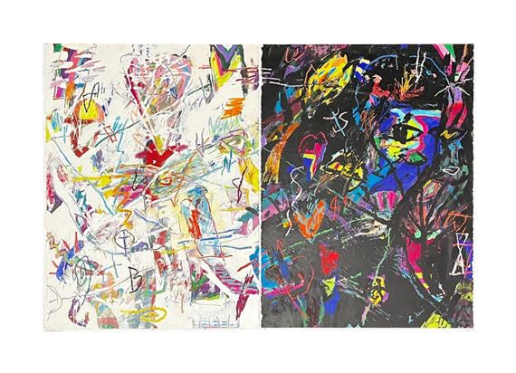 Ford Crull - Berserker - Oil / Oil Stick / Enamel on Canvas by Ford Crull