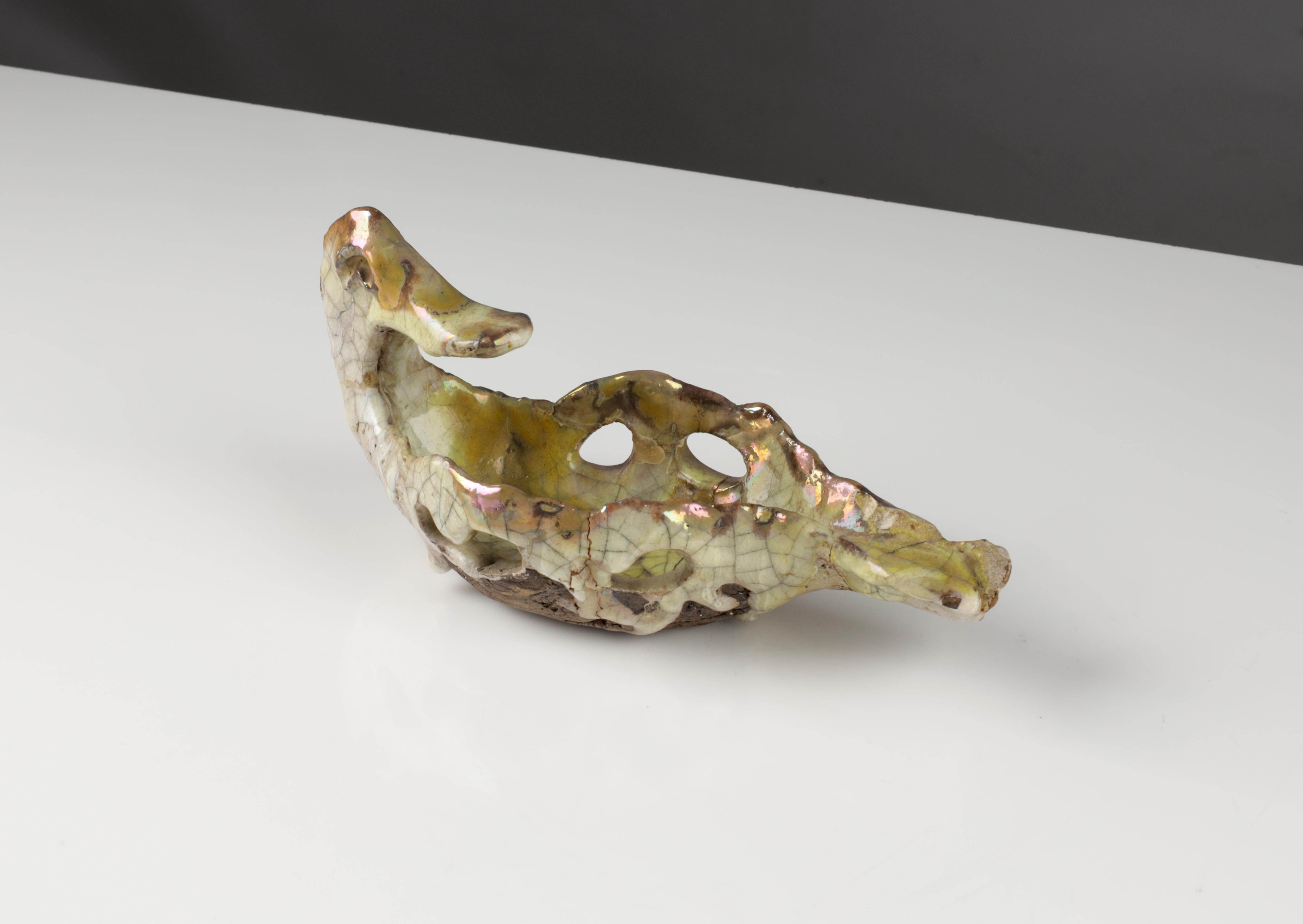 Artwork by Arno Lehmann, Entenschale, Made of hand painted ceramic plate with glaze