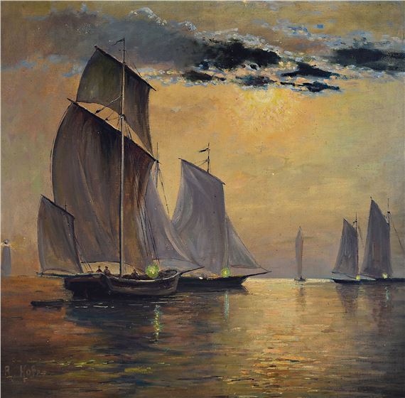 nightly maritime landscape - R. Hofer