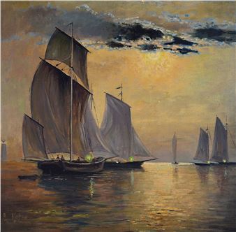 nightly maritime landscape - R. Hofer