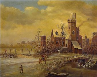 Dutch urban landscape - Franciscus Lodewijk van Gulik