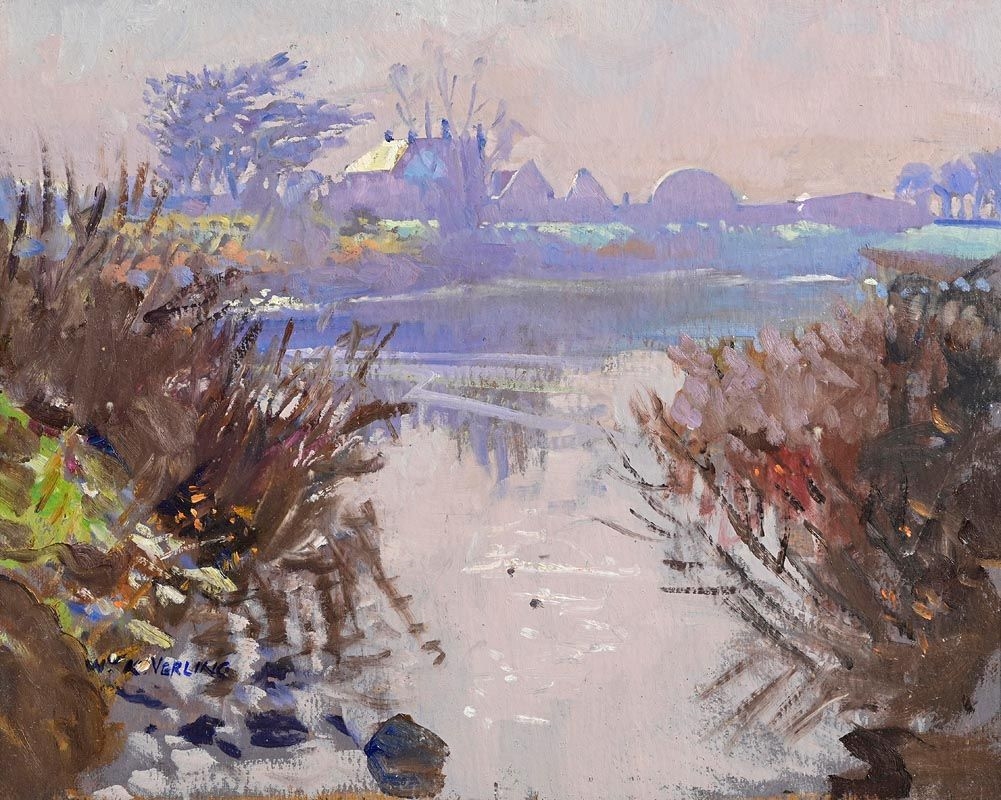 Artwork by Walter Verling, March Morning, Made of oil on board