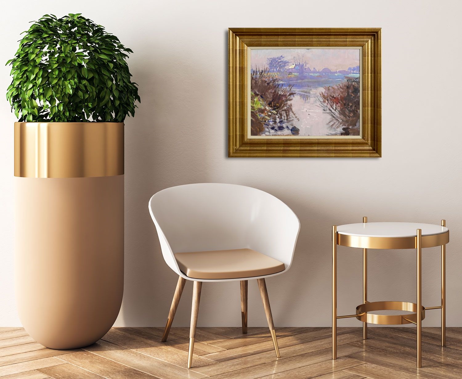 Artwork by Walter Verling, March Morning, Made of oil on board