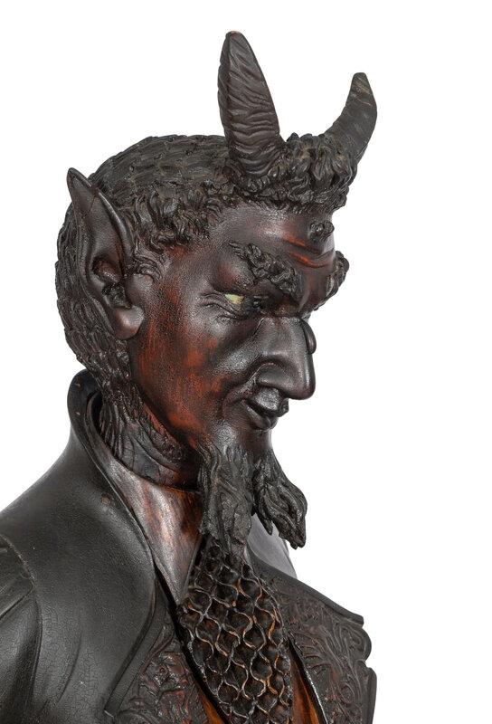 Artwork by Francesco Toso, Mr. and Mrs. Devil, Made of carved wood