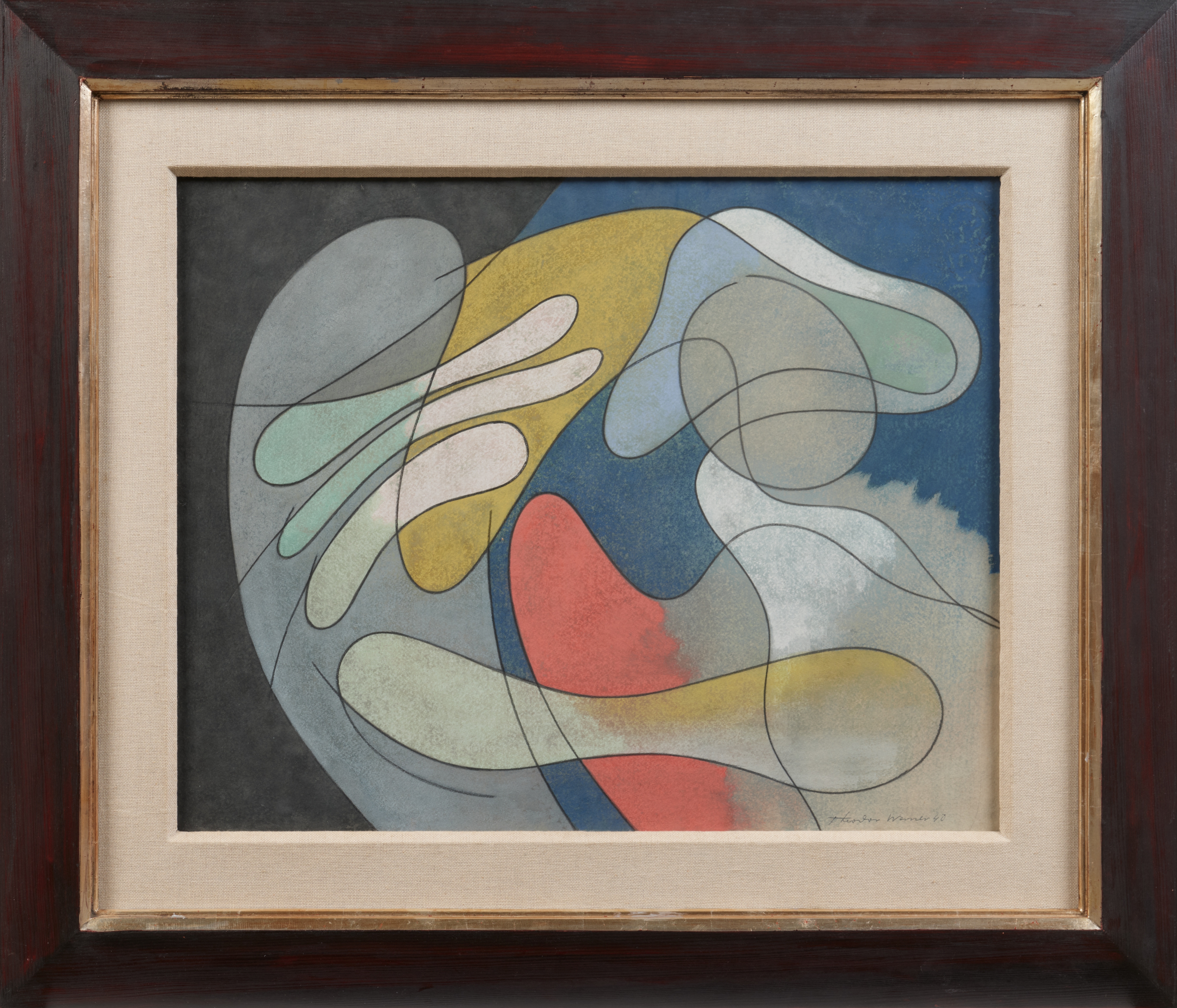 Artwork by Theodor Werner, Woty, Made of Pastel and pencil on card