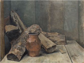 Still Life with Logs - Otakar Lebeda