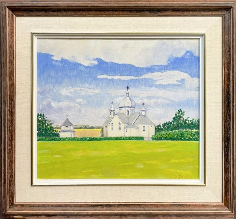 Artwork by William Robert Sinclair, (1921 - 1998)
Holy Trinty Russo Greek Orthodox Church
oil on masonite
12 x 14 in 30.5 x 35.6 cm 1990
signed lower right, Made of oil on masonite