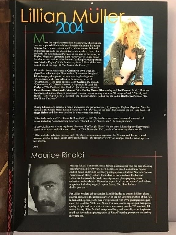 Artwork by Lillian, Inscribed Lillian Müller 2004 calendar