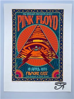PINK FLOYD - DAVID BYRD - WITH RARE REMARQUE - ARTIST PROOF - David Edward Byrd