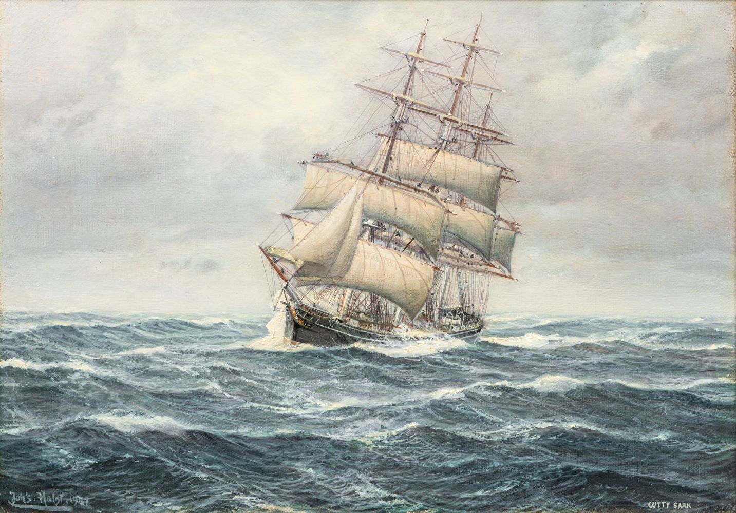 Artwork by Johannes Holst, Cutty Sark, Made of Oil/canvas