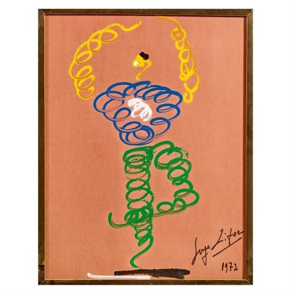 FIVE WORKS ON COLORED PAPER - Serge Lifar