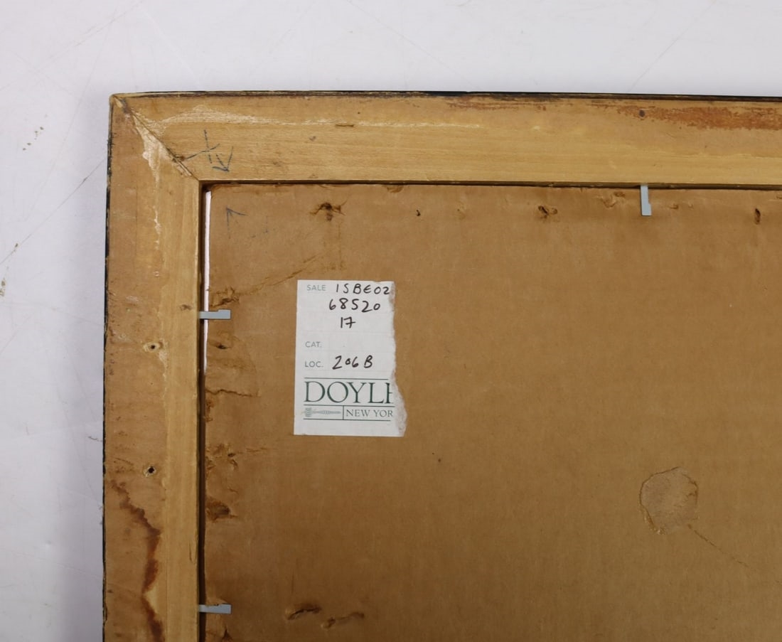 Artwork by Allen B. Doggett, Montague Street in the Gay Nineties, NY, Made of gouache on heavy paper